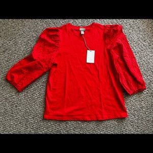 A New Day bright red top, XS